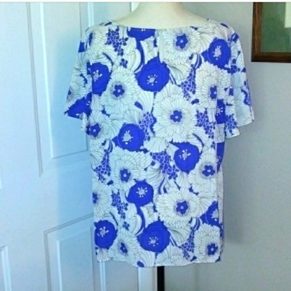 Talbots Floral Blouse Size XL - Picture 5 of 7